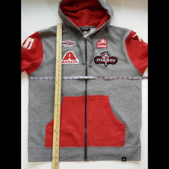 Polaris Mens Full Zip Racing Hoodie w/Logo Sponsor Branding Patches - Medium - Picture 11 of 11